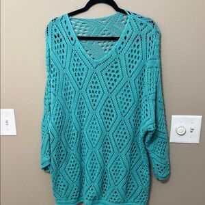 Women's Teal Knit Sweater